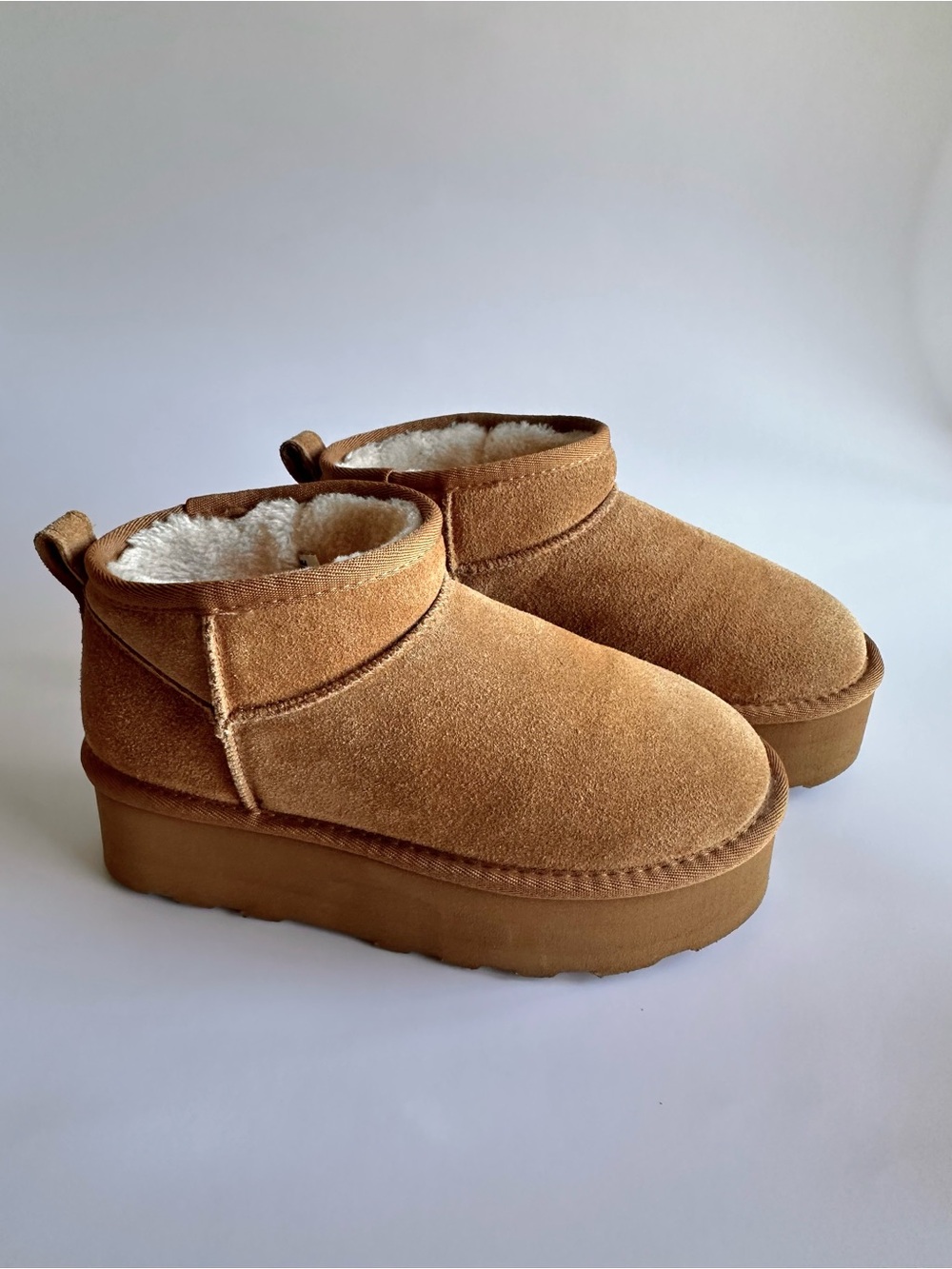 Cushionaire Women’s Platform Ankle Boots - Genuine Suede Slip-On Design Size 6